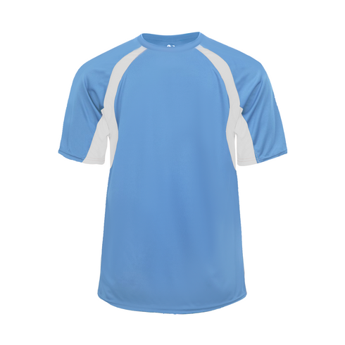 Badger Sport Hook Tee (414400-027904), Color 'Columbia Blue/White'